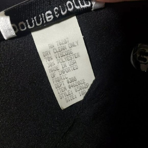 Bonnie & Norma Vintage 10P black long pleated skirt Made in USA Classic Office - Picture 4 of 5